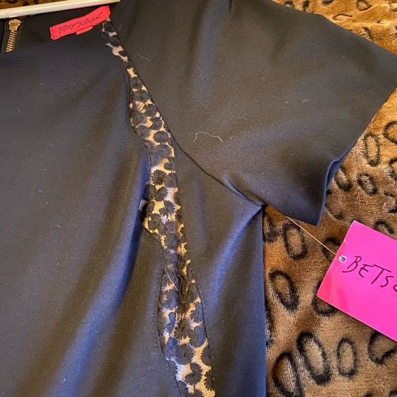 NWT Betsey Johnson Black fit and flare dress, size 14. - Picture 10 of 10
